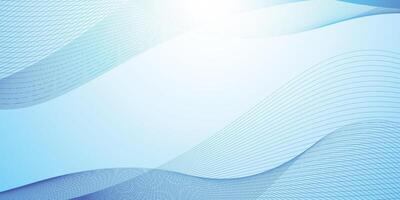 Abstract blue wavy lines background for presentation background. Blue Futuristic technology concept background vector