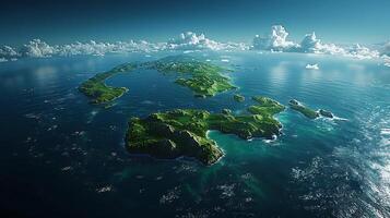 Blue planet earth view from space photo