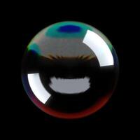 3D glossy crystal sphere with holographic dispersion effect. vector