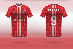 Red jersey design abstract pattern background vector