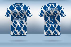 Abstract pattern background, blue and white jersey design vector