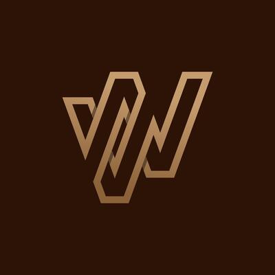 Initial Letter NV or VN Logo, Monogram Logo letter N with V combination, design logo template, illustration