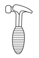 A sketch of an aesthetic hammer, a good icon used as an ornament, with a very unique design vector