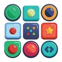 Website Button Design Collection vector