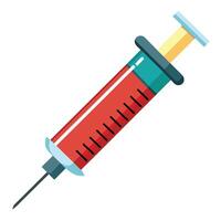 White Background Syringe Injection Graphic vector