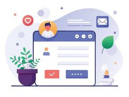 Wireframe Design for Sign Up and Log In Interface vector