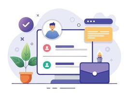 Visual Wireframe for User Profile vector