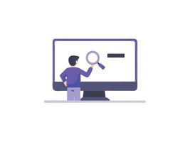 Web Search Browser Interface vector