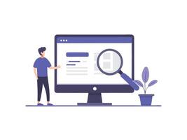 Web Search Page Layout vector