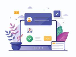 Visual Wireframe for Sign Up and Log In Process vector