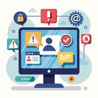 Web User Security Graphic Design vector