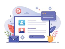 User Profile Layout Wireframe vector