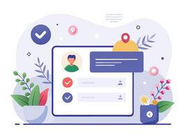 User Profile Wireframe Concept vector