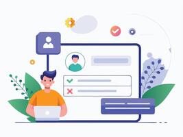 Wireframe Blueprint for User Sign Up and Log In vector