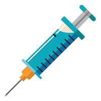 Simple Syringe Injection Design on White vector