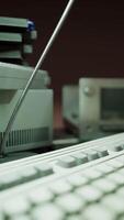 Old computers from the 80s in an abandoned computing center video