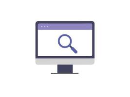 Browser Page for Online Search vector