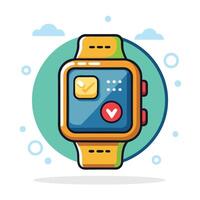 Smartwatch Displaying Notifications vector