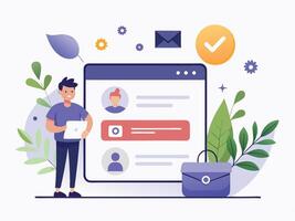 Wireframe Blueprint for Sign Up and Log In vector