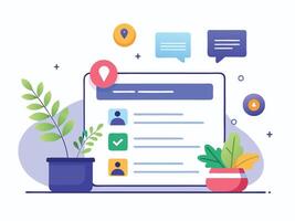 Conceptual User Profile Wireframe vector