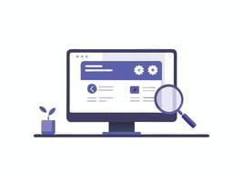 Web Search Browser Interface vector