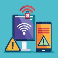Online Security Graphic for Users vector
