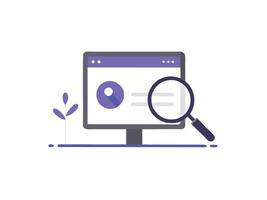Online Browser Search Interface vector