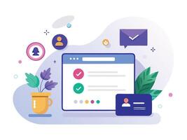 User Profile Screen Wireframe vector