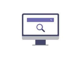 Search Page on Web Browser vector