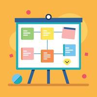 Illustration of Digital Brainstorming Environment vector