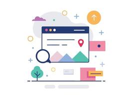 Web Search Browser Interface vector