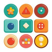 Creative Button Collection for Websites vector