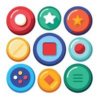 Curated Web Buttons for Your Site vector