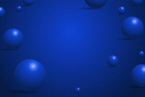 Abstract ball background in dark blue color, vibrant illustration of blue bubble spheres and balls which symbolize creativity and freedom suitable for poster, banner, infographic and presentation back vector