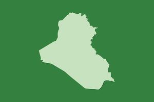 Iraq map with single land area using green color on dark background vector