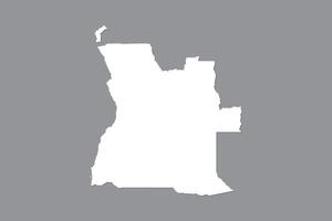 Angola map with single border using gray color on dark background vector