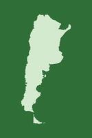 Argentina map with single land area using green color on dark background vector
