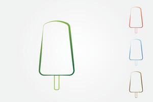 A set of ice creams with thick lines on white background for icons and logos for business vector