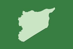Syria map with single land area using green color on dark background vector