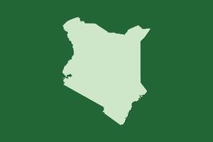 Kenya map with single land area using green color on dark background vector