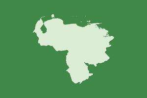 Venezuela map with single land area using green color on dark background vector