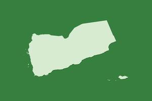 Yemen map with single land area using green color on dark background vector