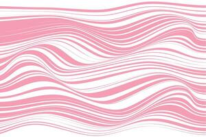 simple abstract sweet lite pink color horizontal thin to thick wavy distort line pattern pink and white lines in a row vector