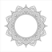 Doodle Difficult Circle Abstract Adult for Coloring book page vector