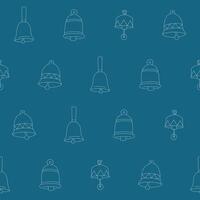 Outline Collection of Bell Seamless Pattern illustration Design vector