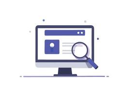 Search Page on Web Browser vector