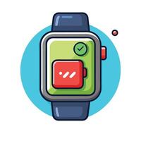 Smartwatch Displaying Notifications vector