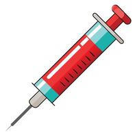 White Background Syringe Injection Graphic vector