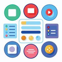 Essential Web Buttons for Your Site vector