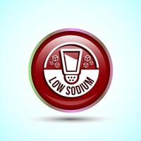Low Sodium Icon Button Design3 vector